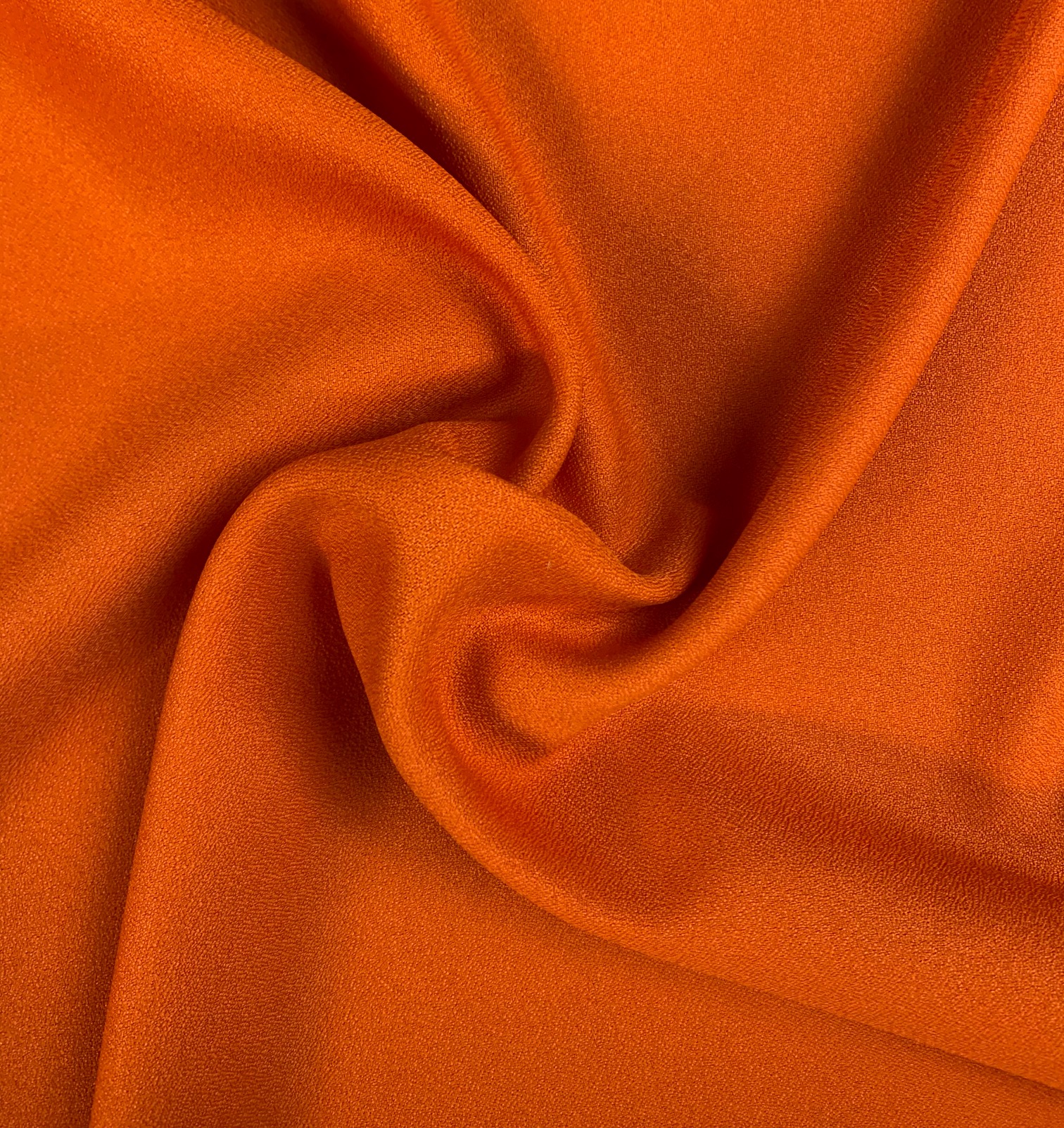 60" Wide Orange Crepe- By the yard (100% Polyester)